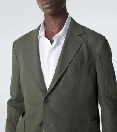 Rubinacci Single-breasted linen blazer | Thumbnail 5 Rubinacci Single-breasted linen blazer | Thumbnail 5