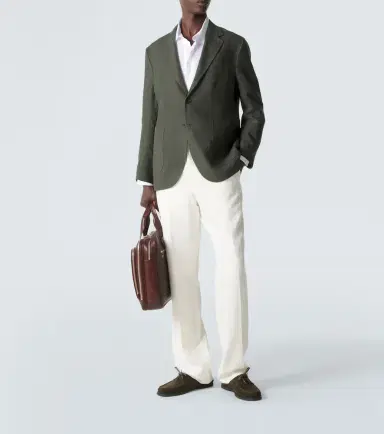 Rubinacci Single-breasted linen blazer | Thumbnail 7 Rubinacci Single-breasted linen blazer | Thumbnail 7