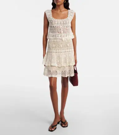 Anna Kosturova Florence crochet cotton miniskirt | Thumbnail 2 Anna Kosturova Florence crochet cotton miniskirt | Thumbnail 2
