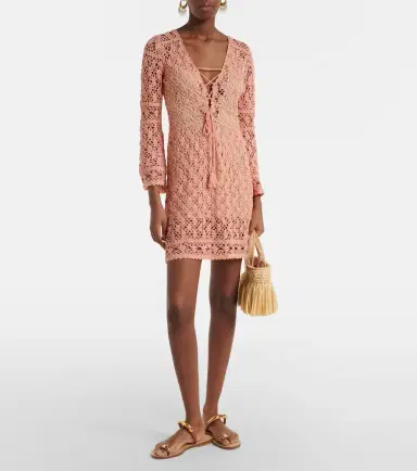 Anna Kosturova Bianca crochet cotton minidress | Thumbnail 4 Anna Kosturova Bianca crochet cotton minidress | Thumbnail 4