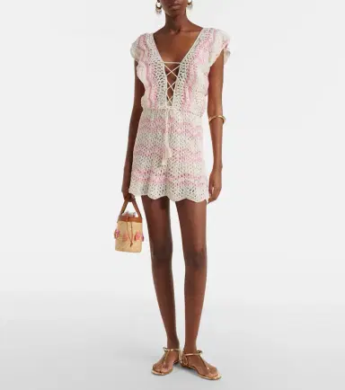 Anna Kosturova Melissa crochet cotton minidress | Thumbnail 2 Anna Kosturova Melissa crochet cotton minidress | Thumbnail 2