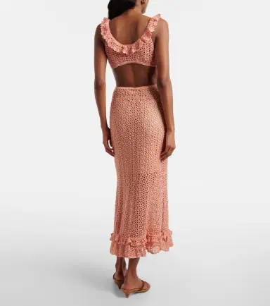 Anna Kosturova Rosette crochet cotton midi skirt | Thumbnail 6 Anna Kosturova Rosette crochet cotton midi skirt | Thumbnail 6