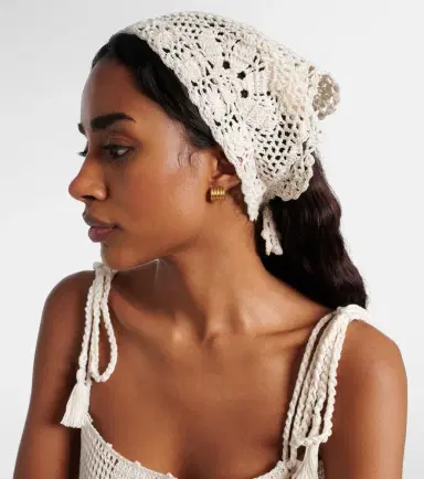 Anna Kosturova Crochet cotton scarf | Thumbnail 5 Anna Kosturova Crochet cotton scarf | Thumbnail 5