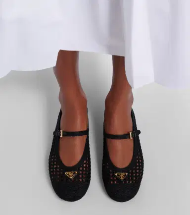 Prada Crochet Mary Jane flats | Thumbnail 6 Prada Crochet Mary Jane flats | Thumbnail 6