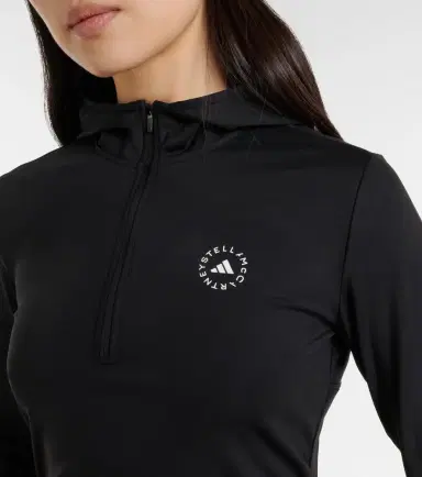 Adidas by Stella McCartney Logo hooded zip-up top | Thumbnail 4 Adidas by Stella McCartney Logo hooded zip-up top | Thumbnail 4