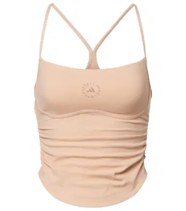 adidas by Stella McCartney Logo ruched tank top | Thumbnail 1 adidas by Stella McCartney Logo ruched tank top | Thumbnail 1