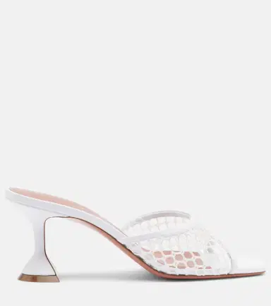Amina Muaddi Lupita leather-trimmed mesh mules | Thumbnail 2 Amina Muaddi Lupita leather-trimmed mesh mules | Thumbnail 2