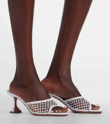 Amina Muaddi Lupita leather-trimmed mesh mules | Thumbnail 6 Amina Muaddi Lupita leather-trimmed mesh mules | Thumbnail 6