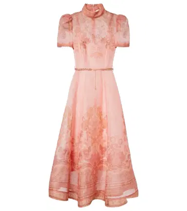 Zimmermann Belted paisley linen and silk midi dress | Thumbnail 1 Zimmermann Belted paisley linen and silk midi dress | Thumbnail 1