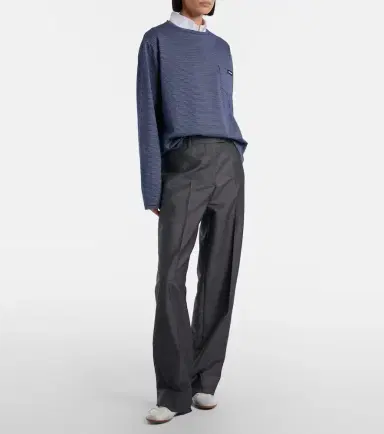 Miu Miu Cutout cotton poplin shirt | Thumbnail 3 Miu Miu Cutout cotton poplin shirt | Thumbnail 3