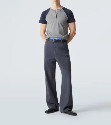 Miu Miu Logo cotton jersey Henley shirt | Thumbnail 4 Miu Miu Logo cotton jersey Henley shirt | Thumbnail 4