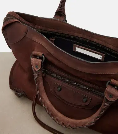 Balenciaga Le City Medium suede top-handle bag | Thumbnail 3 Balenciaga Le City Medium suede top-handle bag | Thumbnail 3