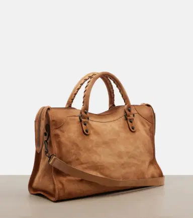 Balenciaga Le City Medium suede top-handle bag | Thumbnail 4 Balenciaga Le City Medium suede top-handle bag | Thumbnail 4