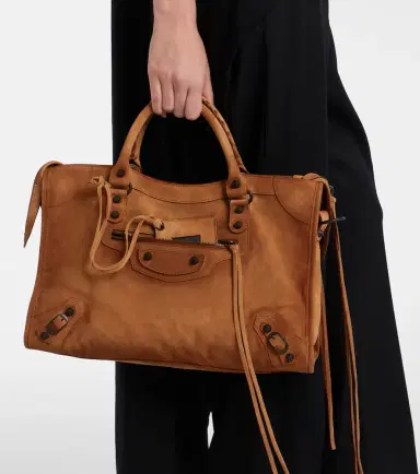 Balenciaga Le City Medium suede top-handle bag | Thumbnail 5 Balenciaga Le City Medium suede top-handle bag | Thumbnail 5