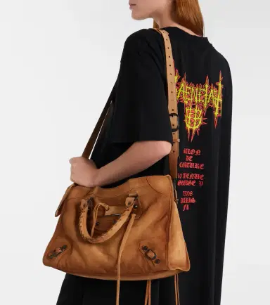 Balenciaga Le City Medium suede top-handle bag | Thumbnail 6 Balenciaga Le City Medium suede top-handle bag | Thumbnail 6