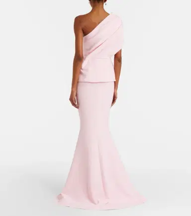 Safiyaa Elyna draped one-shoulder crêpe gown | Thumbnail 5 Safiyaa Elyna draped one-shoulder crêpe gown | Thumbnail 5