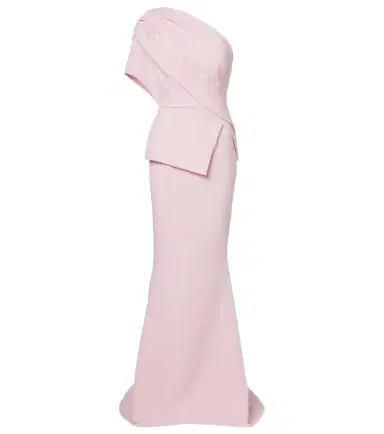 Safiyaa Elyna draped one-shoulder crêpe gown | Thumbnail 1 Safiyaa Elyna draped one-shoulder crêpe gown | Thumbnail 1