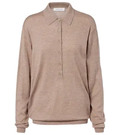 The Frankie Shop Tala wool-blend polo sweater | Thumbnail 1 The Frankie Shop Tala wool-blend polo sweater | Thumbnail 1