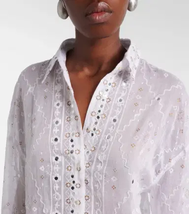 Juliet Dunn Embellished cotton shirt | Thumbnail 4 Juliet Dunn Embellished cotton shirt | Thumbnail 4