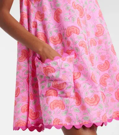Juliet Dunn Floral scalloped cotton minidress | Thumbnail 3 Juliet Dunn Floral scalloped cotton minidress | Thumbnail 3