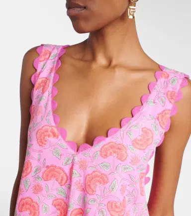 Juliet Dunn Floral scalloped cotton minidress | Thumbnail 6 Juliet Dunn Floral scalloped cotton minidress | Thumbnail 6