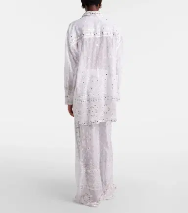 JULIET DUNN Embellished cotton wide-leg pants | Thumbnail 3 JULIET DUNN Embellished cotton wide-leg pants | Thumbnail 3