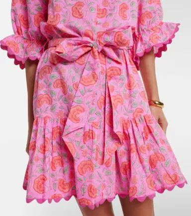 Juliet Dunn Floral scalloped cotton minidress | Thumbnail 2 Juliet Dunn Floral scalloped cotton minidress | Thumbnail 2