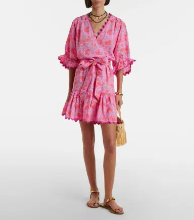 Juliet Dunn Floral scalloped cotton minidress | Thumbnail 3 Juliet Dunn Floral scalloped cotton minidress | Thumbnail 3