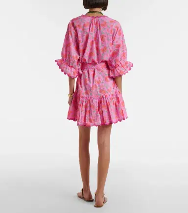 Juliet Dunn Floral scalloped cotton minidress | Thumbnail 4 Juliet Dunn Floral scalloped cotton minidress | Thumbnail 4