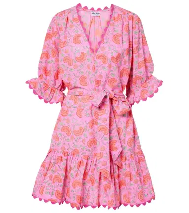 Juliet Dunn Floral scalloped cotton minidress | Thumbnail 1 Juliet Dunn Floral scalloped cotton minidress | Thumbnail 1