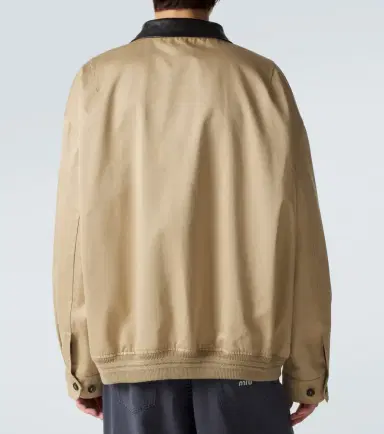 Miu Miu Cotton twill blouson jacket | Thumbnail 2 Miu Miu Cotton twill blouson jacket | Thumbnail 2