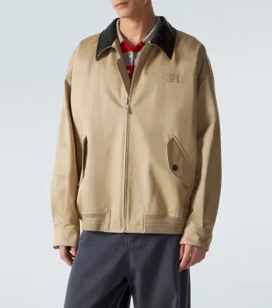 Miu Miu Cotton twill blouson jacket | Thumbnail 3 Miu Miu Cotton twill blouson jacket | Thumbnail 3