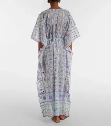 Juliet Dunn Embellished floral cotton kaftan | Thumbnail 2 Juliet Dunn Embellished floral cotton kaftan | Thumbnail 2