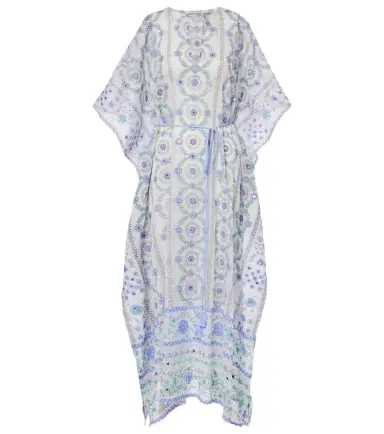 Juliet Dunn Embellished floral cotton kaftan | Thumbnail 1 Juliet Dunn Embellished floral cotton kaftan | Thumbnail 1