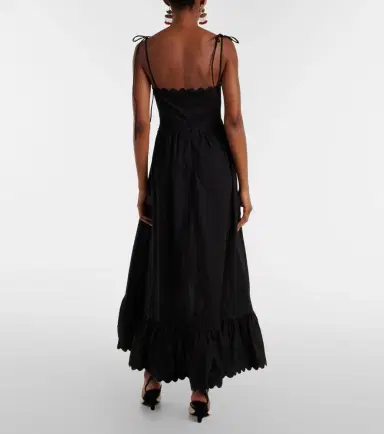 Juliet Dunn Asymmetric embroidered cotton midi dress | Thumbnail 4 Juliet Dunn Asymmetric embroidered cotton midi dress | Thumbnail 4