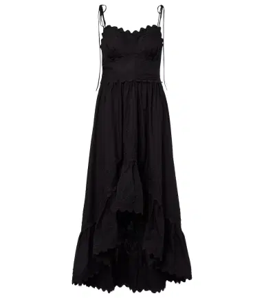 Juliet Dunn Asymmetric embroidered cotton midi dress | Thumbnail 1 Juliet Dunn Asymmetric embroidered cotton midi dress | Thumbnail 1