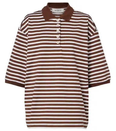 RÓHE Róhe Striped oversized cotton polo shirt | Thumbnail 1 RÓHE Róhe Striped oversized cotton polo shirt | Thumbnail 1