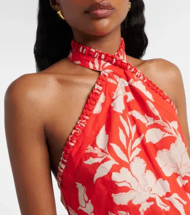 Poupette St Barth Manon floral halterneck cotton minidress | Thumbnail 3 Poupette St Barth Manon floral halterneck cotton minidress | Thumbnail 3