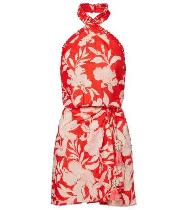 Poupette St Barth Manon floral halterneck cotton minidress | Thumbnail 1 Poupette St Barth Manon floral halterneck cotton minidress | Thumbnail 1