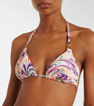 Alexandra Miro Leoni printed triangle bikini top | Thumbnail 2 Alexandra Miro Leoni printed triangle bikini top | Thumbnail 2