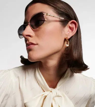 Gucci Bamboo crystal-embellished rectangular sunglasses | Thumbnail 2 Gucci Bamboo crystal-embellished rectangular sunglasses | Thumbnail 2