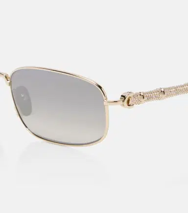 Gucci Bamboo crystal-embellished rectangular sunglasses | Thumbnail 5 Gucci Bamboo crystal-embellished rectangular sunglasses | Thumbnail 5