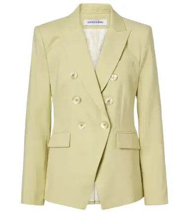 Veronica Beard Miller double-breasted linen-blend twill blazer | Thumbnail 1 Veronica Beard Miller double-breasted linen-blend twill blazer | Thumbnail 1