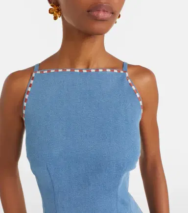 Veronica Beard Chester floral denim minidress | Thumbnail 2 Veronica Beard Chester floral denim minidress | Thumbnail 2