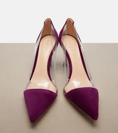 Gianvito Rossi Plexi suede and TPU pumps | Thumbnail 2 Gianvito Rossi Plexi suede and TPU pumps | Thumbnail 2