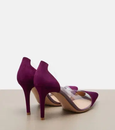 Gianvito Rossi Plexi suede and TPU pumps | Thumbnail 3 Gianvito Rossi Plexi suede and TPU pumps | Thumbnail 3