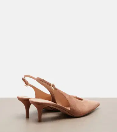 Gianvito Rossi Robbie suede slingback pumps | Thumbnail 2 Gianvito Rossi Robbie suede slingback pumps | Thumbnail 2