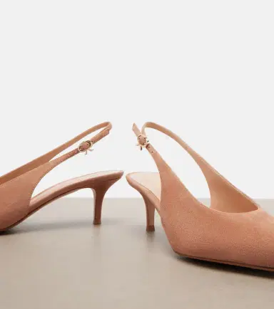 Gianvito Rossi Robbie suede slingback pumps | Thumbnail 3 Gianvito Rossi Robbie suede slingback pumps | Thumbnail 3