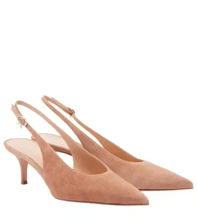 Gianvito Rossi Robbie suede slingback pumps | Thumbnail 1 Gianvito Rossi Robbie suede slingback pumps | Thumbnail 1