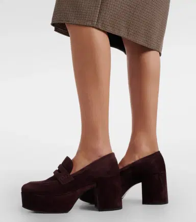 Gianvito Rossi Jenna suede platform penny loafers | Thumbnail 6 Gianvito Rossi Jenna suede platform penny loafers | Thumbnail 6